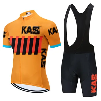2022 Оранжевая Одежда Велосипедной Команды KAS Ropa Ciclismo Hombre, Мужская Велосипедная Одежда, Летние Велосипедные Майки, Комплект Велосипедных Шорт с Гелевой Прокладкой 20D