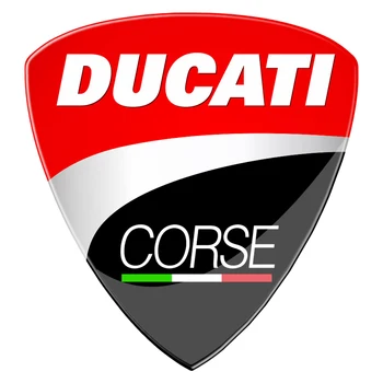 3D гель для наклейки Ducati Corse, трехмерная наклейка, эмблема шлема, логотип