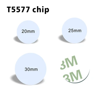 50ШТ 125 кГц RFID EM4305 T5577 Клейкая Наклейка Монета Карта Перезаписываемая Копия Карта-Клон Диаметр 25 мм