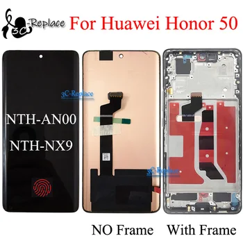 6,57 Дюйма Для Huawei Honor 50 NTH-AN00 NTH-NX9 ЖК-дисплей С Сенсорным Экраном, Дигитайзер В Сборе, Замена /С Рамкой