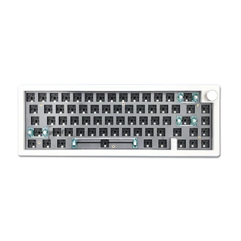 66 + 1 Клавиш Механическая клавиатура DIY, совместимая с Bluetooth, проводная 2,4 G NKRO, комплект клавиатуры с подсветкой DIY, RGB подсветка с горячей заменой для рабочего стола