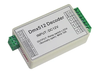 corlorful led лучшая цена 1 шт DC12V DMX-RELAY-3-канальные реле dmx512 светодиодный контроллер используется для светодиодной лампы led strip light
