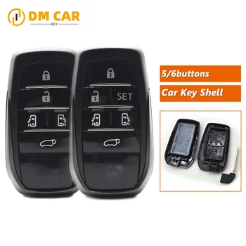 DMKEY remote keyless case замена ключа TOY12 для Toyota Alphard Vellfire Previa Tarago Noah smart car key fob shell 5/6 кнопок