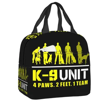 K9 Unit Malinois Термоизолированные сумки для ланча Женская бельгийская овчарка, Многоразовая сумка для ланча на работу, в школу, в дорогу, коробка для еды