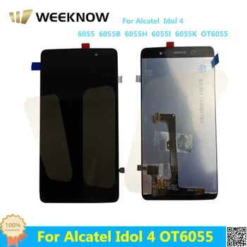 OT6055 Система Отображения AAA + + + QC Для ЖК-дисплея смартфона Alcatel One Touch Idol 4 + Замена сенсорного экрана Для 6055 6055B