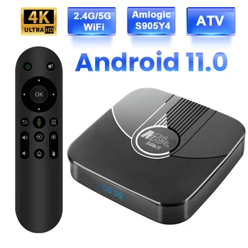 Transpeed ATV Android 11 TV BOX Amlogic S905Y4 С поддержкой Голоса И ТВ-приложениями Двойной Wifi Четырехъядерный медиаплеер 4K BT телеприставка