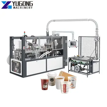 YG Полноавтоматическая машина для изготовления кофейных бумажных стаканчиков, Машина для изготовления бумажных стаканчиков для напитков / Машина для приготовления чашек для кофе и чая