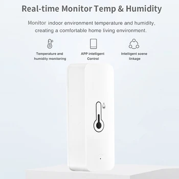 Беспроводной монитор температуры и влажности Tuya WiFi, умный термометр-гигрометр, удаленное приложение в режиме реального времени для домашних животных дома/ теплицы / погреба