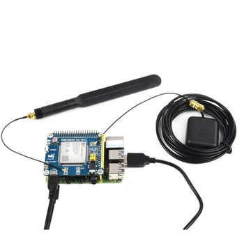 в наличии! SIM7600G-H 4G HAT с антенным комплектом для Raspberry Pi, поддержка LTE Cat-4 4G / 3G / 2G, позиционирование GNSS, Глобальный диапазон