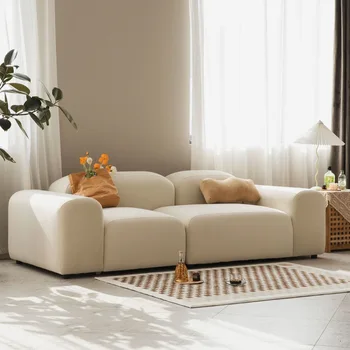 Винтажный модульный диван с тофу, проживание в семье с хлебом и сливками, простая современная гостиная, небольшая спальня, интернет-диван в известном стиле
