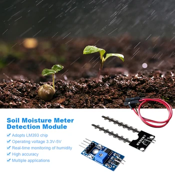 Интеллектуальная электроника Гигрометр влажности почвы LM393 Плата разработки датчика влажности почвы Высокой точности для робота Smart Car