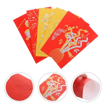 Красные конверты в Год Китайского Дракона Новогодний подарок Красный карманный конверт Весенний фестиваль Карманные сумки Lucky Money