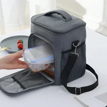 Мода 2023 года, водонепроницаемая термосумка для ланча для женщин и мужчин, многоразовые сумки на плечо для пикника, Студенческая Рабочая Школьная коробка для ужина, термобумага