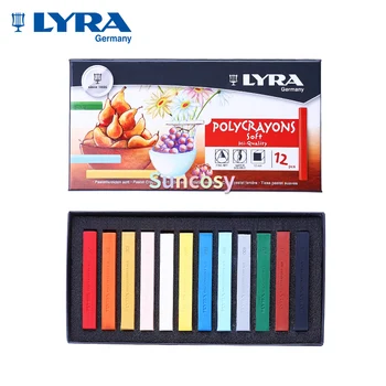 Нетоксичный мягкий поли-карандаш LYRA, разных цветов, Набор из 12 24 цветов, с высокой пигментацией, нетоксичен, растворим в воде