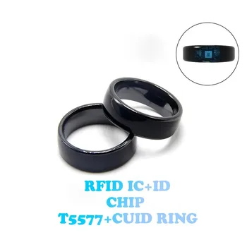 Новый RFID Smart Dual Chip 125 кГц T5577 13,56 МГц CUID Черное Кольцо IC + ID Перезаписываемый Ключ-Карта Копировальная Бирка Копия Клона Значок