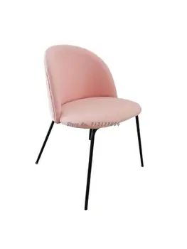 Обеденный стул Macaron простой современный стул для магазина чая с молоком, маленькая квартира, стул из овечьей шерсти, стул для макияжа ярких цветов, стул для доставки