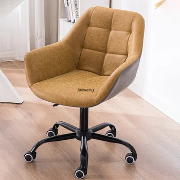 Офисные стулья в скандинавском стиле, Минималистичный Современный Вращающийся Роскошный стул, Кресло-подъемник для домашнего офиса, Кресло для рабочего стола, Регулируемое по высоте кресло для кабинета