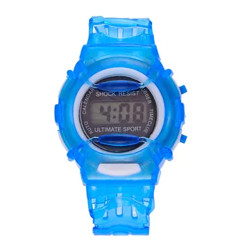 Практичных уличных мальчиков и девочек, детей, студентов, водонепроницаемых цифровых наручных спортивных часов синего цвета Relogio Infantil Детские часы для мальчиков