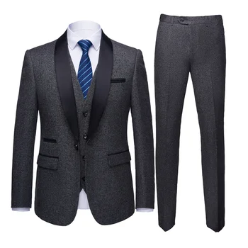Серое мужское пальто, сшитое на заказ, дизайн брюк для мужчин, темно-синие свадебные костюмы, официальная деловая офисная одежда для выпускного вечера, блейзеры