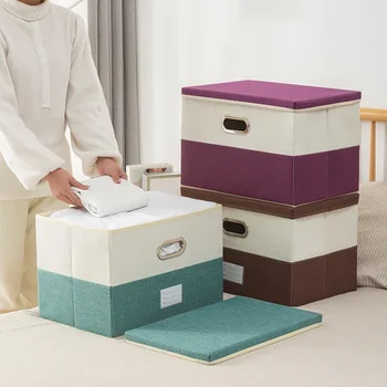 Складной органайзер для хранения хлопчатобумажного белья Ящик для домашнего хранения большой емкости для одежды, одеяла, гардероба, детских игрушек, органайзера
