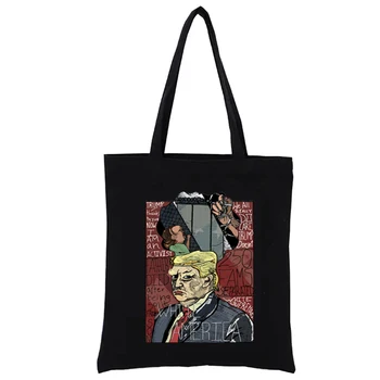 Сумка-тоут с графическим принтом, женские сумки, сумки для рук Дональда Трампа, повседневные сумки, Забавная сумка-тоут, Модная сумка для покупок, Эко-сумка