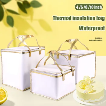 Термоизолированная сумка для торта Офисная водонепроницаемая нетканая сумка-холодильник для кондитерских изделий Контейнер для напитков для пикника