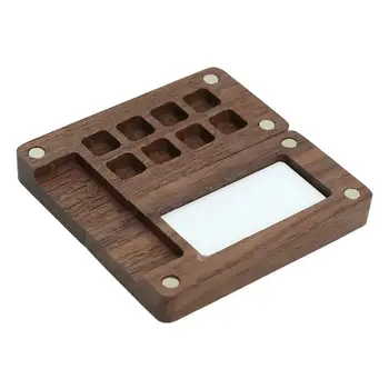 Тщательный производственный процесс Портативная деревянная коробка для красок с несколькими сетками Идеальная палитра акварели для домашнего использования на природе и в путешествиях