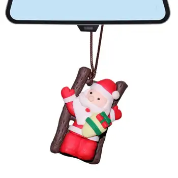 Украшения Санта-Клауса, лестница, украшение для автомобиля Санта-Клауса, подвески-качели, Праздничные украшения, забавные автомобильные аксессуары на Рождество