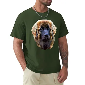 Футболка Leonberger с потрясающей собакой, корейская модная летняя одежда, белые футболки для мальчиков, футболки для любителей спорта, футболки для мужчин