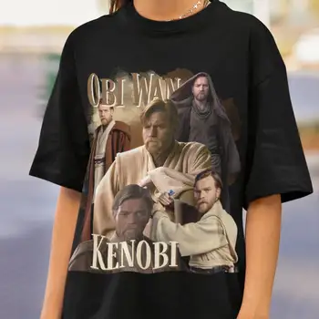 Футболка Obi Wan Kenobi Bootleg Shirt В Винтажном Стиле, Подарочная футболка Для Фанатов Obi Wan Kenobi Fan Tee