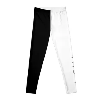 Черно-белые леггинсы, облегающие брюки, приподнимающие ягодицы, женские леггинсы для фитнеса