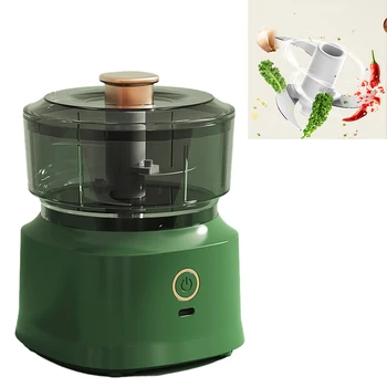 Электрическая чеснокодавилка с лезвием из нержавеющей стали, машина для приготовления детского питания, Автоматическая мини-овощерезка, машина для приготовления пищи