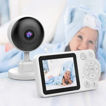 Электронная радионяня с 2,8-дюймовым ЖК-дисплеем Видеодомофон Камера наблюдения Защита безопасности новорожденного ребенка