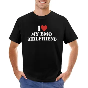 Я люблю свою девушку-эмо, я люблю своего парня-эмо, Футболка, мужские футболки, дизайнерские футболки, мужские